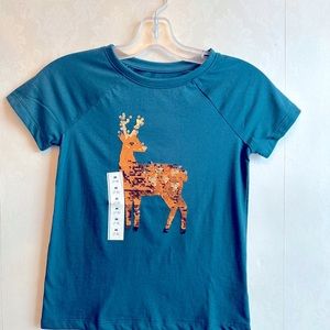 Kids Christmas theme Reindeer T-shirt
